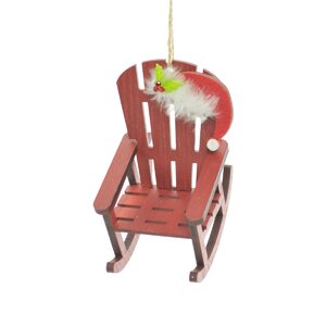 The Holiday Aisle Red Rocking Chair Holiday Shaped Ornament | Wayfair